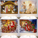 Axyaa Santa Claus and Kids Wall Tapestry for Festive Living Room Decor