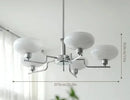 Axyaa French Style Glass Chandelier, Modern European Design for Home Living Spaces