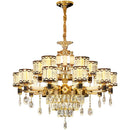 Luxury Crystal Chandelier by Axyaa - Elegant Home Decor Lighting for Living, Dining & Bedroom