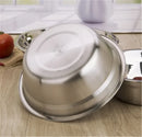 Axya Stainless Steel Dinner Plates Set for Kitchen Tableware and Outdoor BBQ