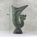 Axyaa Antique Bronze Decor Cow Rabbit Peacock Dragon Phoenix Vase Statues & Cups