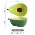 Axyaa Avocado Ceramic Salad Soup Bowl Family Fruit Snack Plate Kitchen Accessories