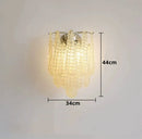 Axyaa Glass Leaf Chandelier for Kitchen Island and Dining Room, French Style Glass Shade