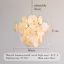 Axyaa Marble Chandelier: Faux Alabaster Ceiling Lamp for Living Room, Dining Room, Bedroom
