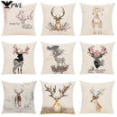 Milu Deer Pattern Print Pillow for Home Decor by Axyaa