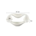 Axyaa White Ceramic Dinner Plate for Family Party, Restaurant Main Dish & Dessert Plate