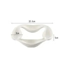 Axyaa White Ceramic Dinner Plate for Family Party, Restaurant Main Dish & Dessert Plate