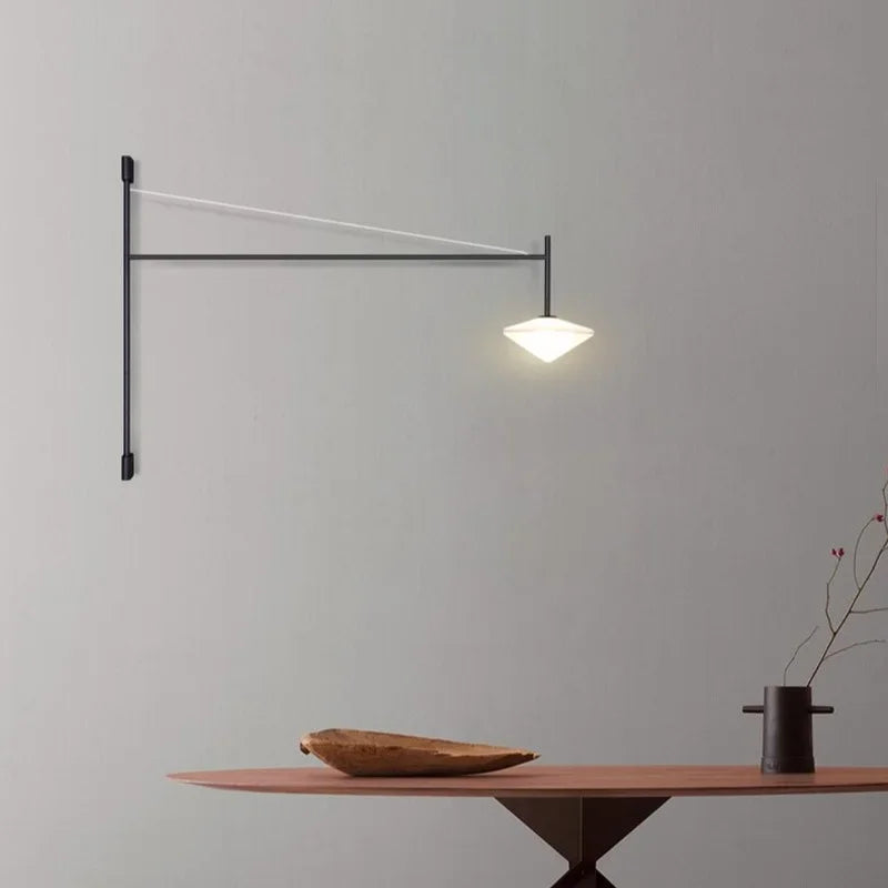 Axyaa Black Swim Arm Wall Light for Living Room & Bedroom
