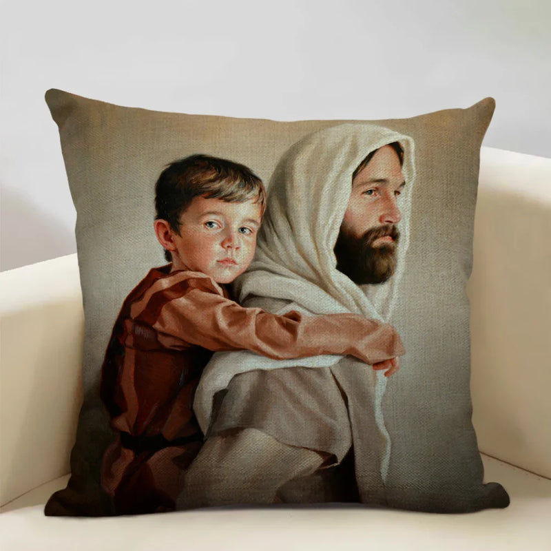 Jesus Decor Pillow Cover 45x45cm Home Sofa Art Decor Gift Axyaa
