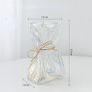 Axyaa Clear Glass Vase: Creative Irregular Folded Design for Hydroponic Flowers & Terrariums