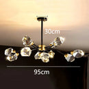 Axyaa Nordic Copper Crystal Chandelier - Luxury LED Pendant Lights