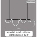 Axyaa Modern Long Hose LED Ceiling Chandelier for Dining Room Kitchen Bar