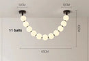 Axyaa White Ball LED Pendant Light Chandelier for Stylish Indoor Decor