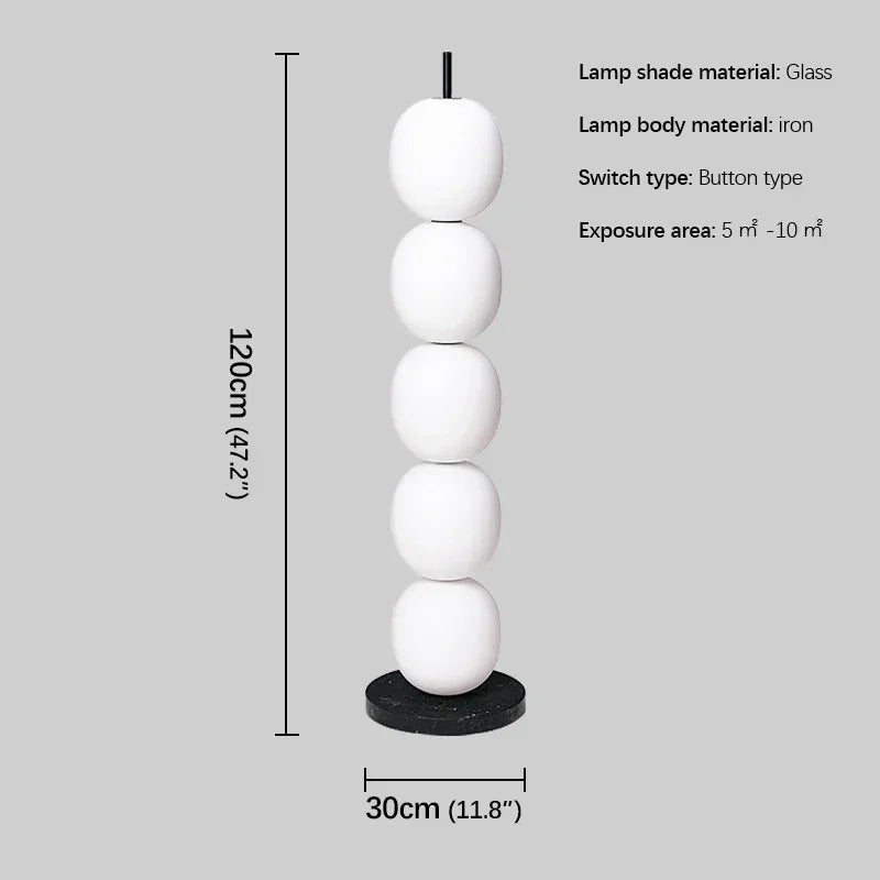 Axyaa Nordic LED Floor Lamp Modern Fashion Tomatoes on Sticks Standing Light
