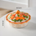 Axyaa Ceramic High-Footed Breakfast Bowl with Lid & Snack Plate