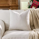 Christmas Embroidered Pillowcase Cojines with Tree Elk Design by Axyaa