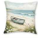 Beach Chic Throw Pillow Cover Set for Home Decor by Axyaa