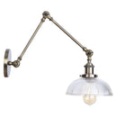 Axyaa Adjustable LED Glass Swing Arm Wall Lamps