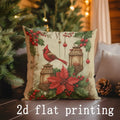 Axyaa Christmas Floral & Wildlife Pillow Covers for Sofa, Bedroom, Car - Pattern Cushion Cover