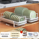 Axyaa Kitchen Pull-out Drainer Storage Rack for Sink Cabinet Tableware Organizing
