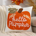Axyaa Pumpkin Embroidered Velvet Halloween Pillowcase - 45x45 Thanksgiving Decoration