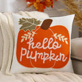 Axyaa Pumpkin Embroidered Velvet Halloween Pillowcase - 45x45 Thanksgiving Decorations