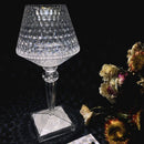 Axyaa Acrylic Crystal LED Table Light: Transparent Prism Night Lights for Bedroom Decor