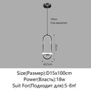 Axyaa Modern LED Pendant Lamp - White/Black for Home Decoration