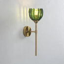 Axyaa Flower Glass Shade Wall Sconce for Bedroom Living Room Adjustable Wall Lights.
