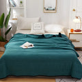 Axyaa Thin Stripe Lightweight Comforter - Full Queen, Breathable Quilt Blanket