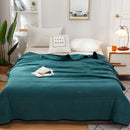 Axyaa Thin Stripe Lightweight Comforter - Full Queen, Breathable Quilt Blanket