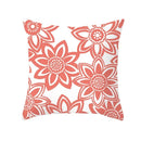 Axyaa Starfish Stripe Print Cushion Cover | Pink Coral Orange Home Decor Pillow Cover