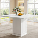 Axyaa Square Dining Table Set for 4, Modern Engineered Wood with 2 Placemats