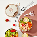 Axyaa Stainless Steel Lunch Box Set with Folding Cutlery - Portable and Sealed
