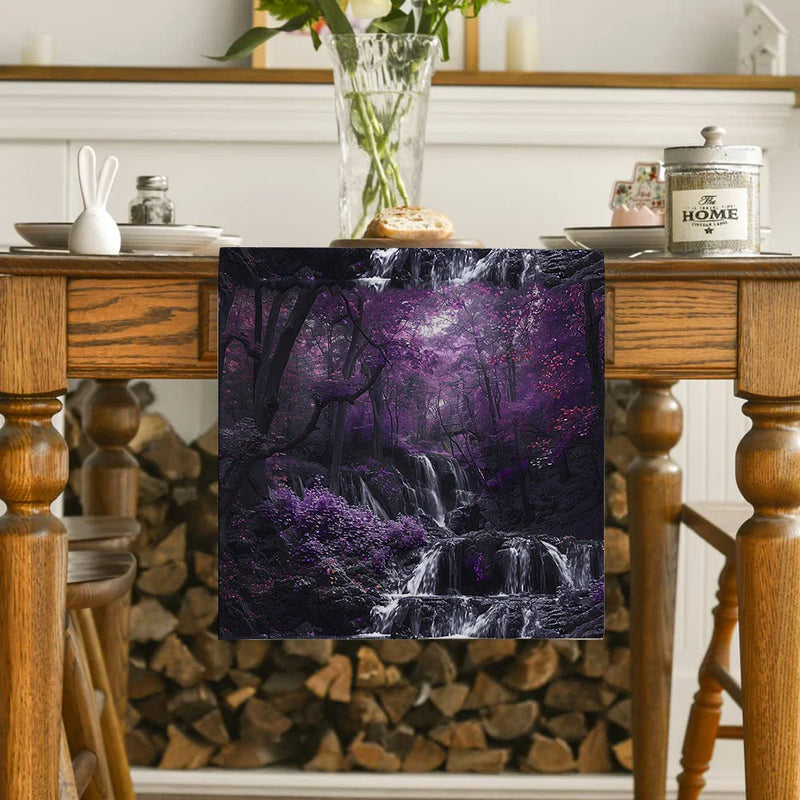 Axyaa Forest Stream Table Runner for Kitchen Dining and Holiday Room Decor