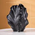 Axyaa Petal Ceramic Vase: Irregular Wrinkle Patterns, Hydroponic Home Decor Handicraft