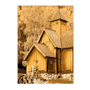 Nordic Forest House Poster Canvas Art Print Wall Pictures by Axyaa for Home Décor