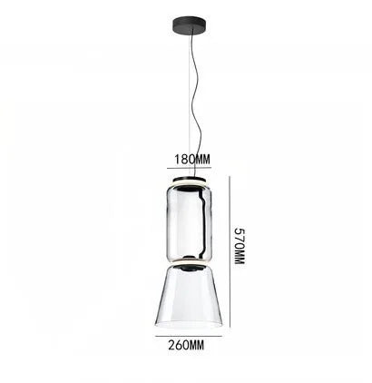 Modern Nordic Chandelier for Dining Room by Axyaa - Glass Jars Led Pendant Light