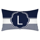 Axyaa Blue Stripe Pillowcase 30X50 for Sofa Chair Decor