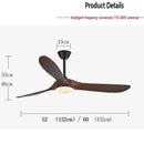 Axyaa 60-Inch Industrial Vintage Wood Ceiling Fan with Remote Control
