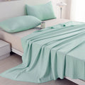 Axyaa Waffle Plaid Ice Silk Summer Blanket Double-Sided Cooling Duvet for Bed