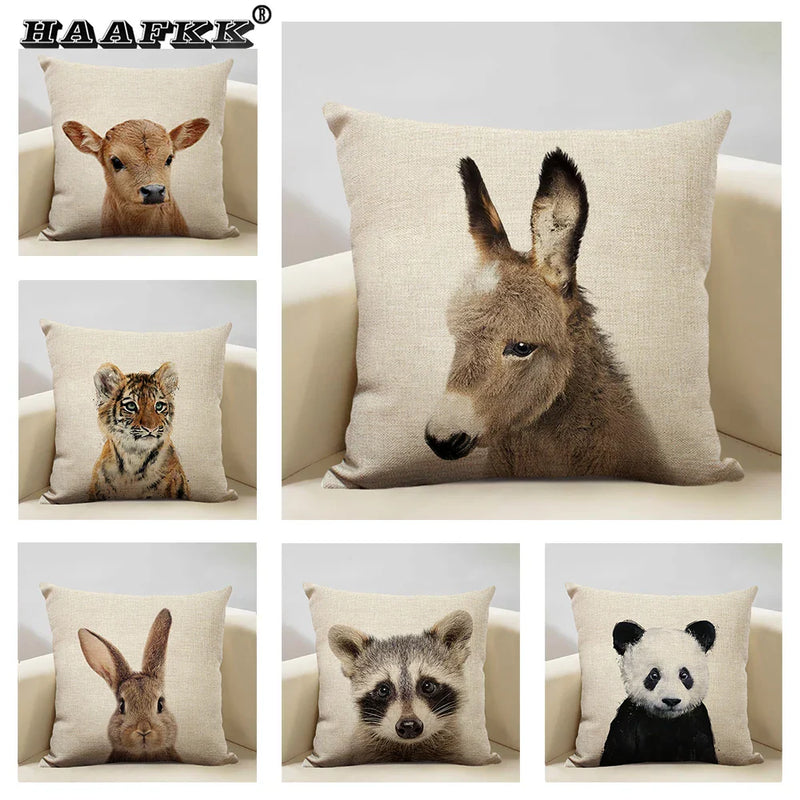 Animal Print Cushion 45x45cm for Sofa, Car Seat & Living Room Decor by Axyaa