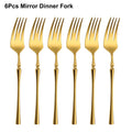 Axyaa Gold Stainless Steel Cutlery Set - Western Dinner Flatware Kit