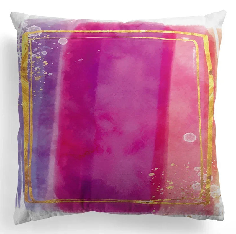 Nordic Luxury Abstract Hand Painted Pillowcase by Axyaa