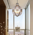 Axyaa Loft Globe Pendant Light with Wrought Iron Glass Shade