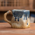 Axyaa Retro Ceramic Coffee Cup Set – 300ml Irregular Shape Drinkware Mug