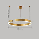 Axyaa Modern LED Chandeliers Metal Rings Pendant Lights for Home Decor