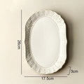 Axyaa Ceramic Dinner Plate Set - Retro Relief Steak Pasta Fish Molecular Cuisine Specialty