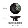 Axyaa Ceramic High-Footed Refreshment Plate & Kiln-Changed Fruit Dessert Plate