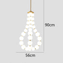 Axyaa Nordic Copper LED Chandelier for Modern Home Decor